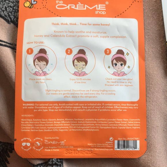 ✨🆕Crème Shop Minni Mouse/Pooh/& Wonder Woman Face Masks!BNIP!✨ - Picture 3 of 14